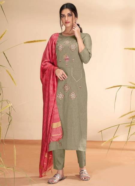 Mahendi Colour VARDAN RADHIKA 1 Ready Made New Exclusive Wear Cotton Salwar Suit Collection 18001
